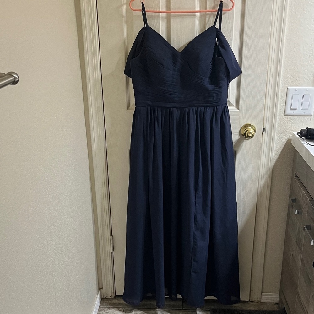 Elegant Navy Blue Women's Dress